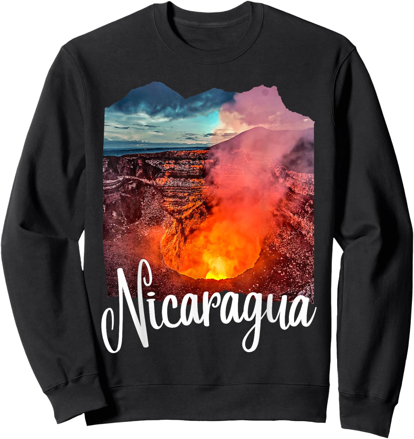 Nicaragua Souvenir Volcano Nicaraguan Nicaragua Sweatshirt - Sweatshirt | Black