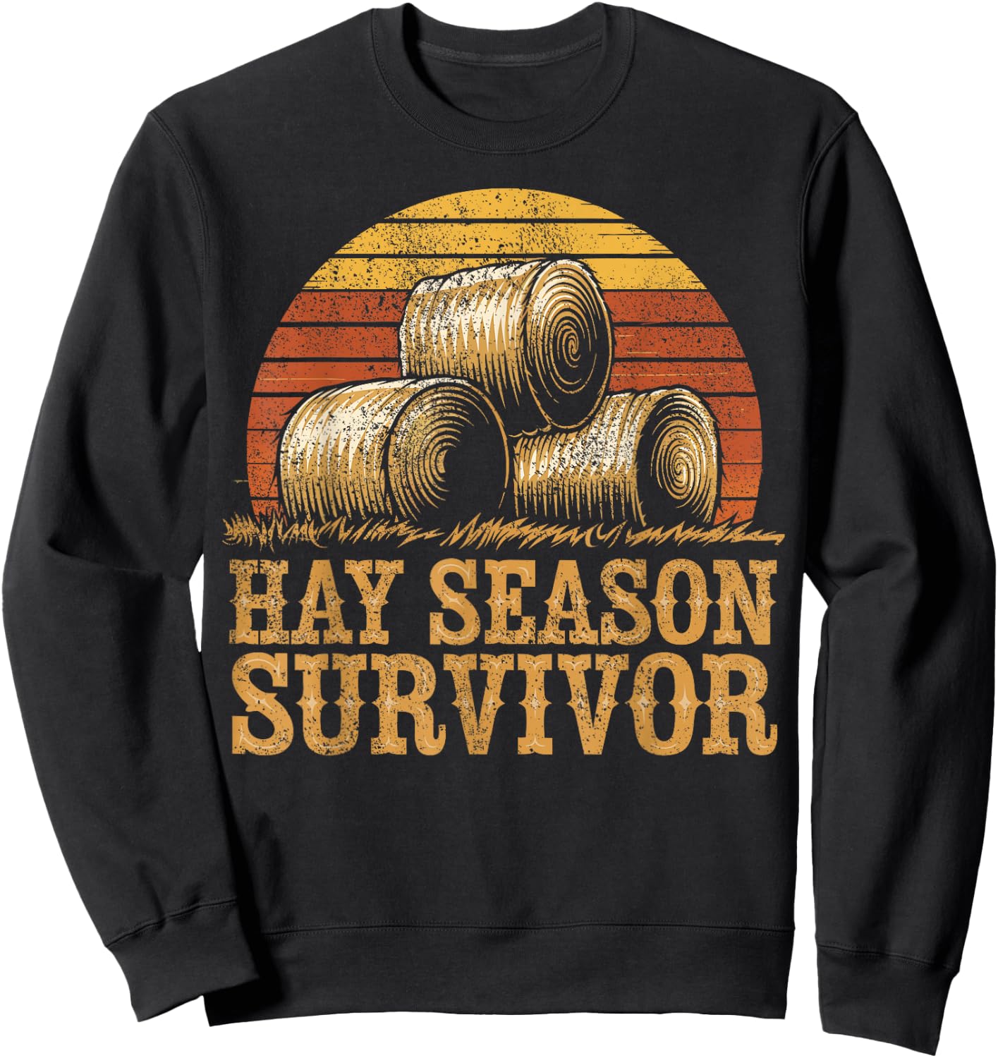 Farming Hay Season Hay Farmer Sweatshirt - Sweatshirt | Black
