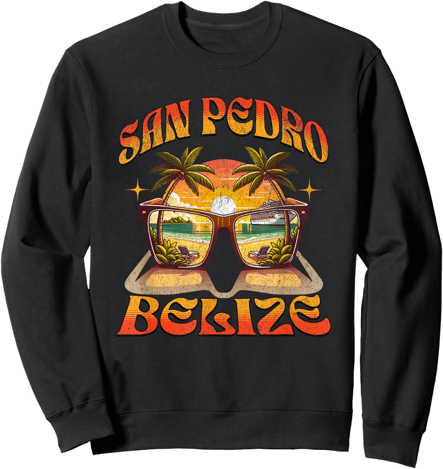 San Pedro Belize Great Travel Vacation Gift Design Sweatshirt - Sweatshirt | Black