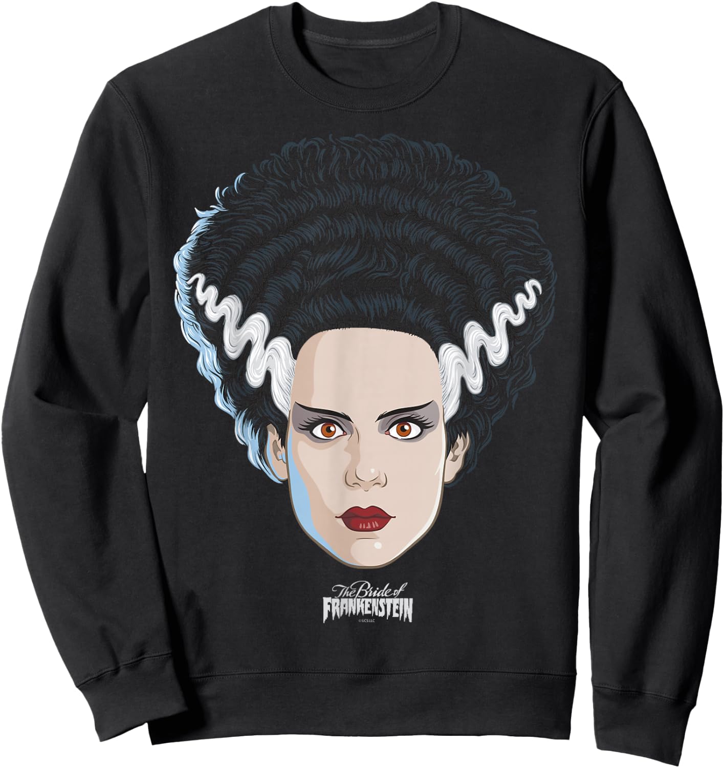 Universal Monsters Bride of Frankenstein Big Face Sweatshirt - Sweatshirt | Black