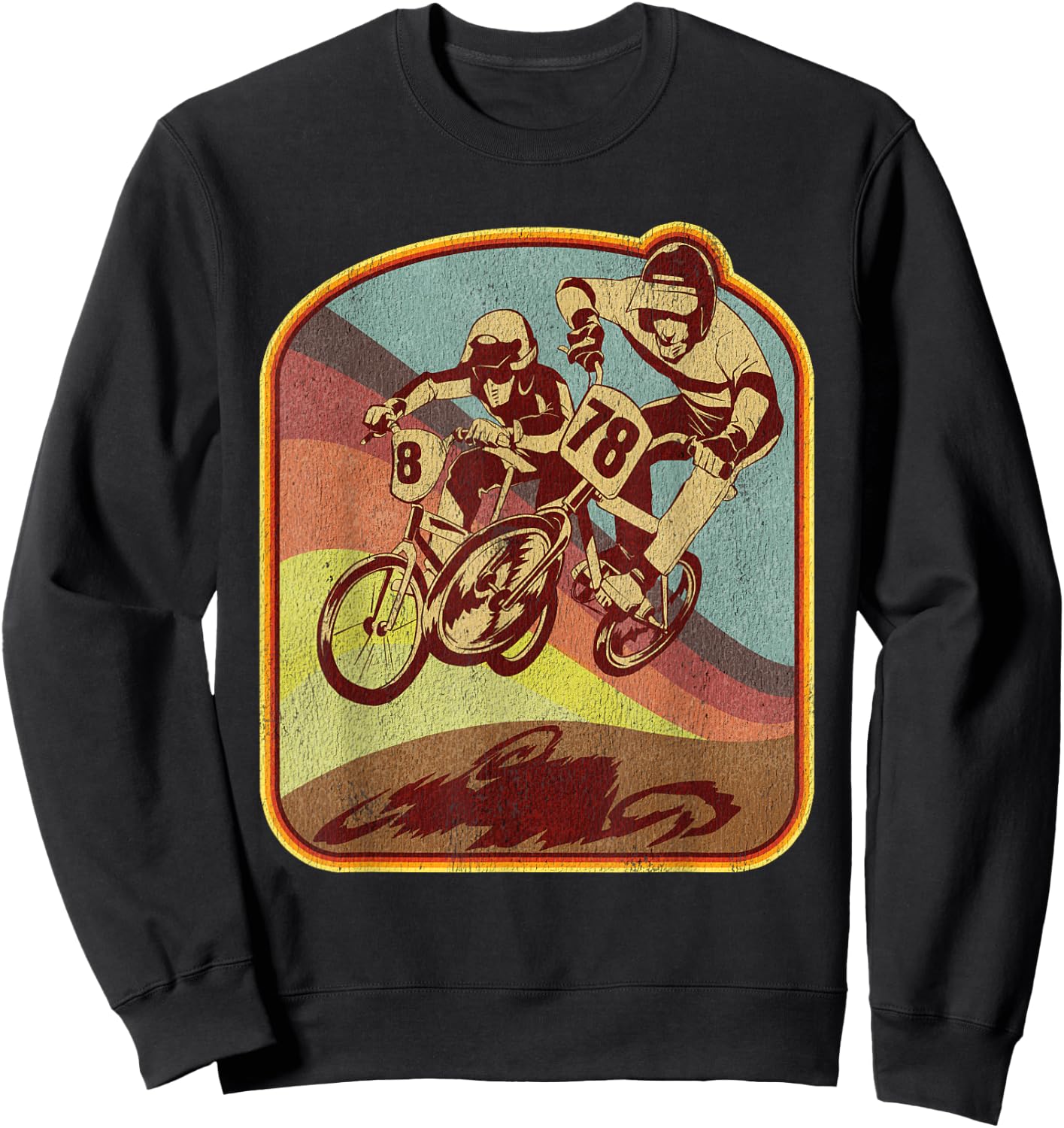 Vintage 80s BMX Rad Distressed Graphic Sweatshirt - Sweatshirt | Black