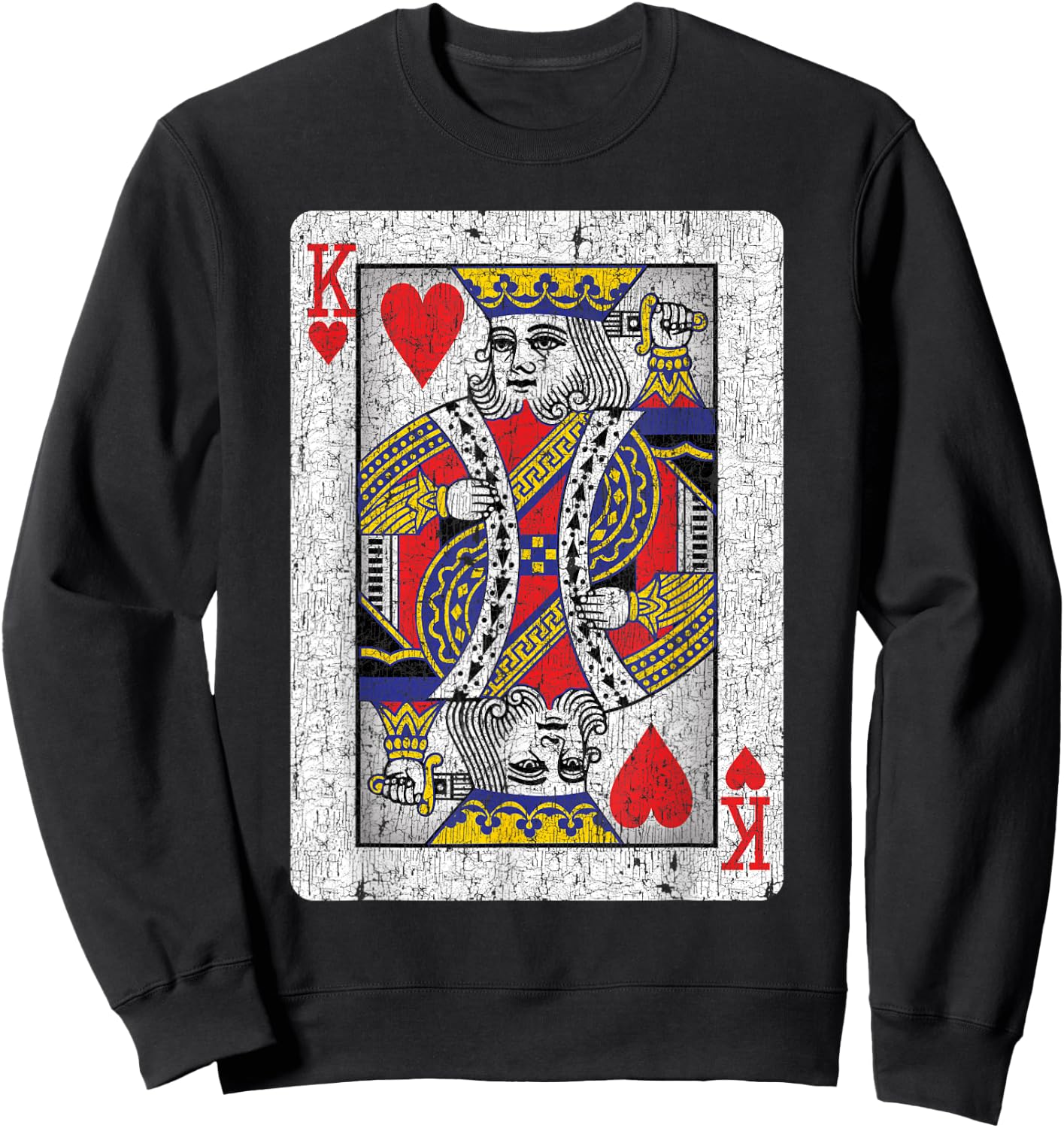King of Hearts Card - Poker, Bridge Player, Costume Sweatshirt - Sweatshirt | Black