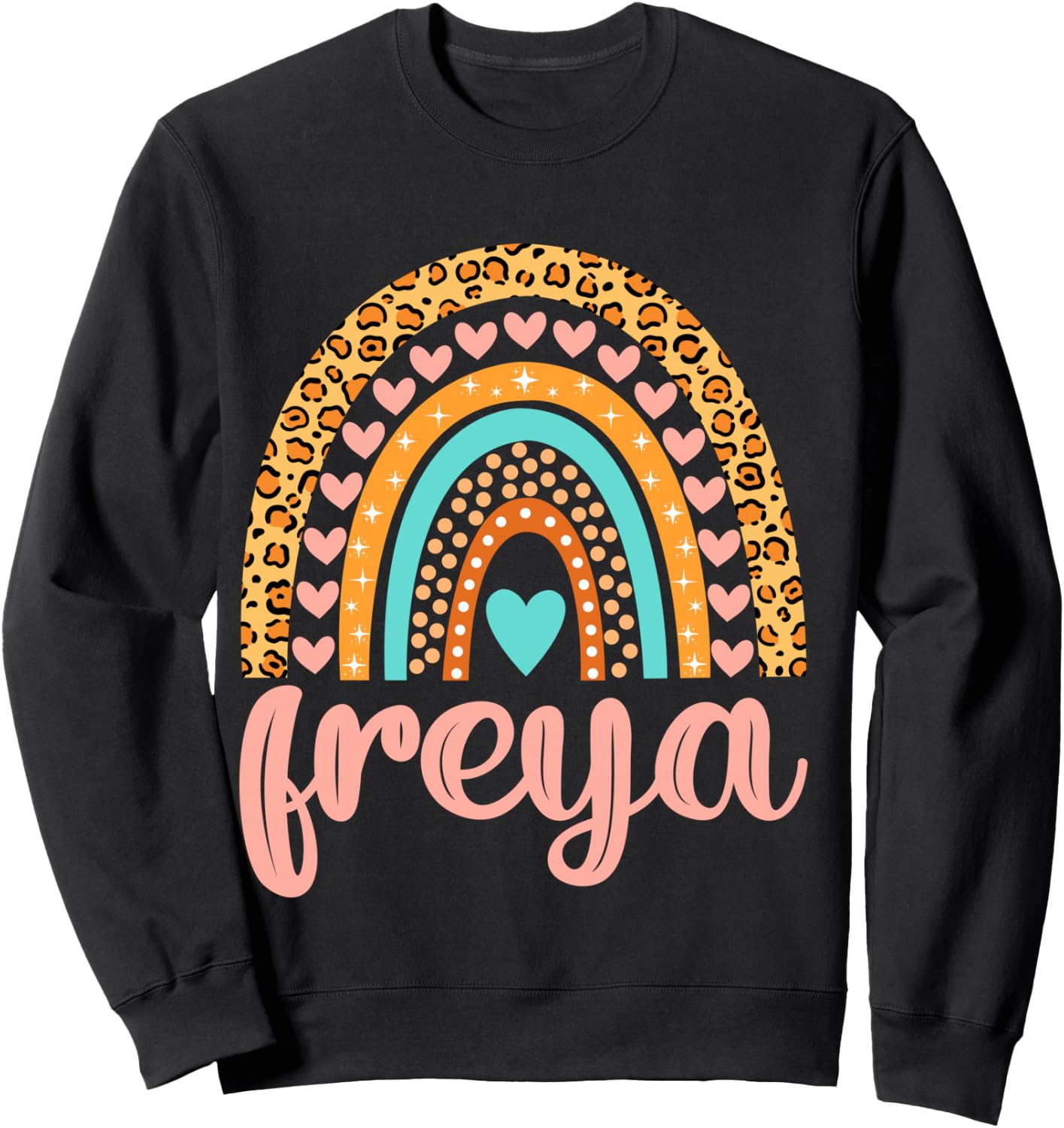 Freya Freya Name Birthday Shirt Gift Sweatshirt - Sweatshirt | Black