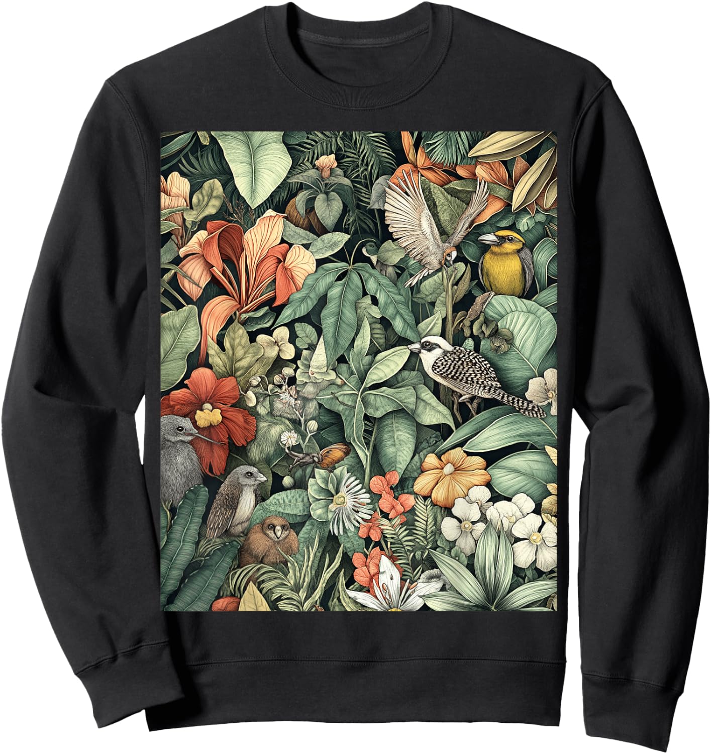 Botanical Illustrations for Nature Lovers Sweatshirt - Sweatshirt | Black