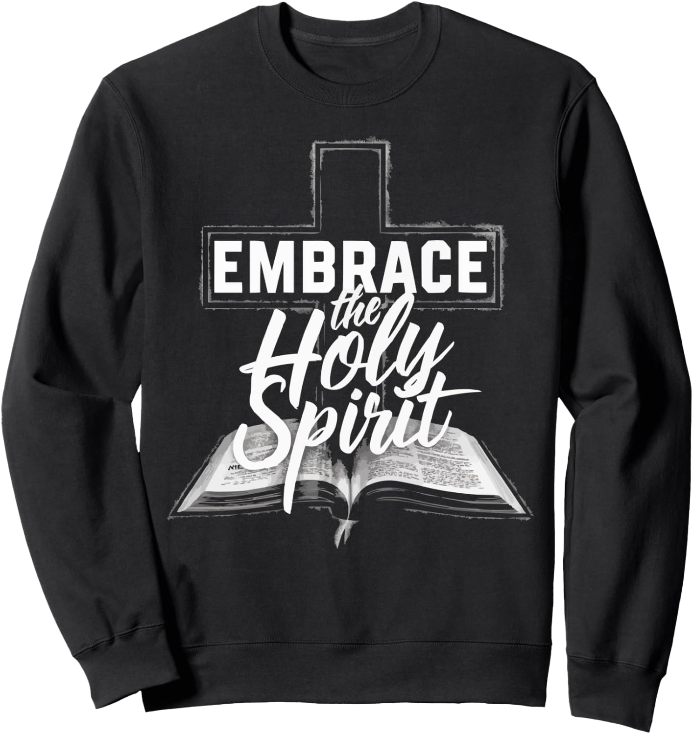 Holy Spirit I Love Jesus Christ Catholic Christian Faith Sweatshirt - Sweatshirt | Black