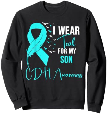 CDH Awareness I Wear Teal for My Son Sweatshirt - Sweatshirt | Black