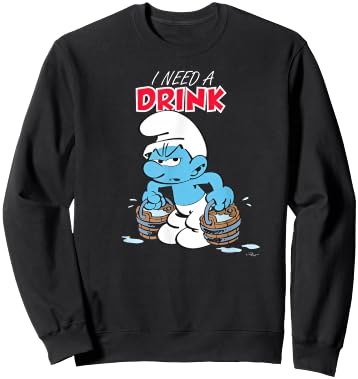 The Smurfs I Need A Drink Sweatshirt - Sweatshirt | Black