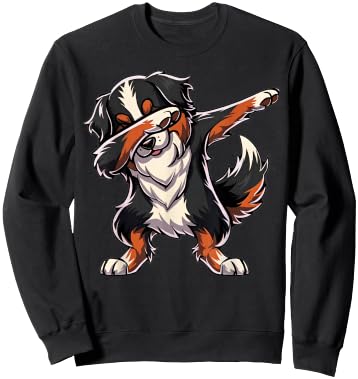 Dabbing Bernese Mountain Dab Dance Dog Lover Gifts Sweatshirt - Sweatshirt | Black