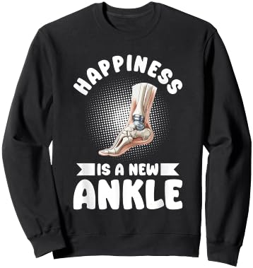 Bionic Ankle Replacement Surgery Joint Recovery Survivor Sweatshirt - Sweatshirt | Black
