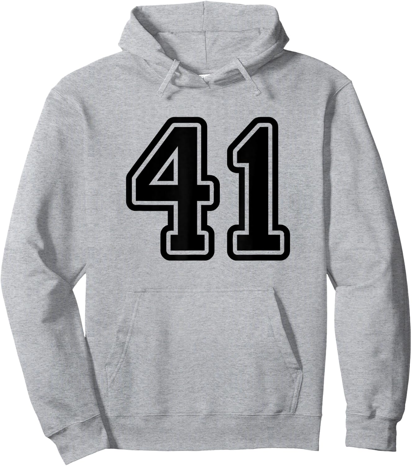 Jersey #41 Black Sports Team Jersey Number 41 Hoodie - Hoodie | Ash