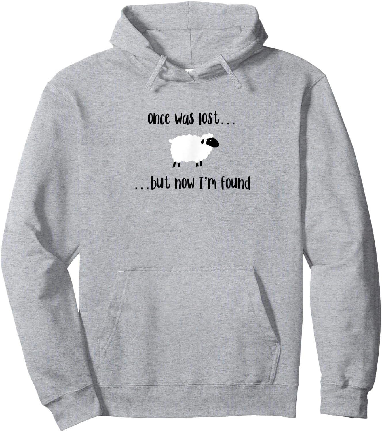 Once Was Lost But Now I’m Found Cute Lamb Christian Design Hoodie - Hoodie | Ash