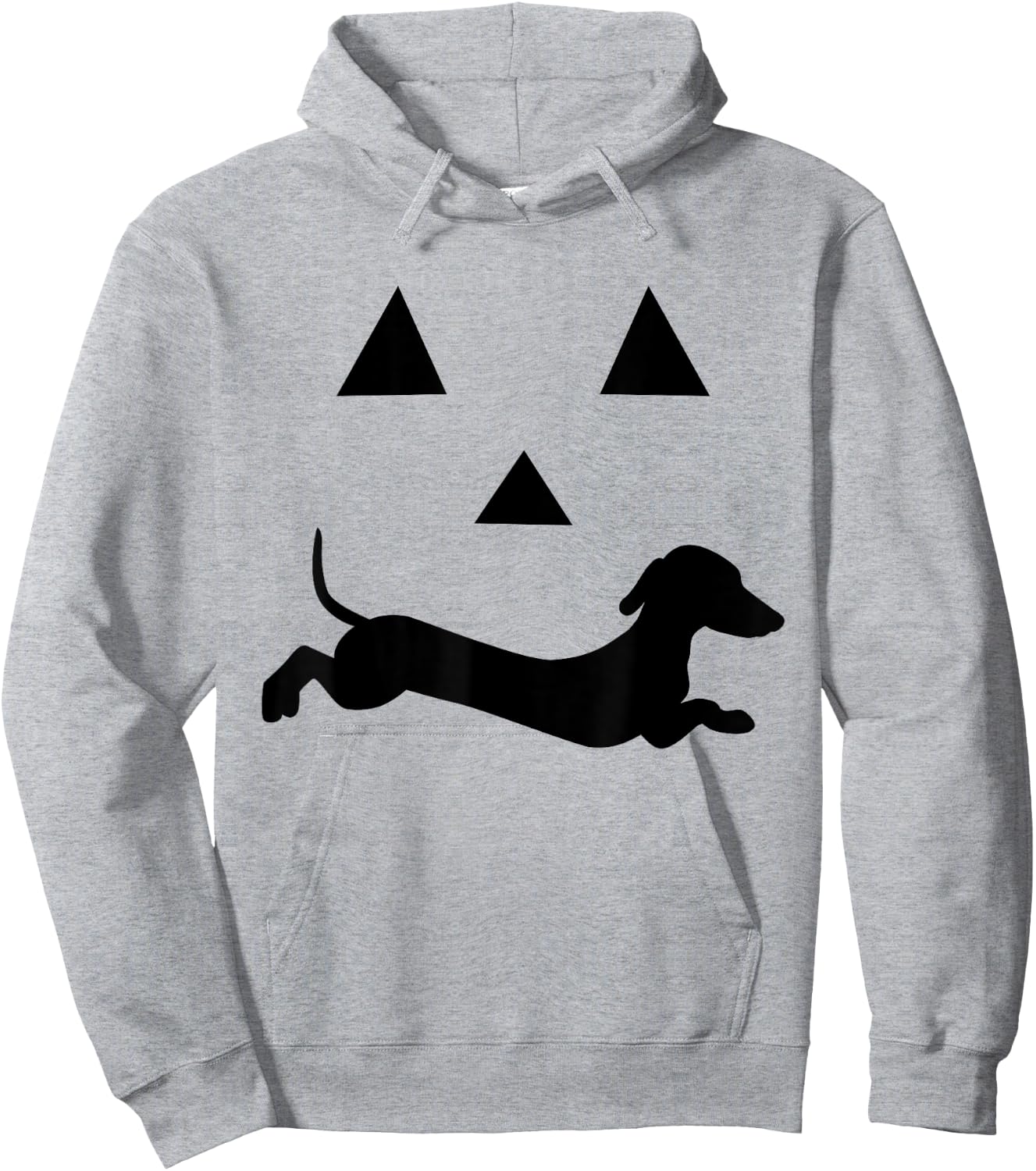 Funny dachshund Jack O Lantern pumpkin face for halloween Hoodie - Hoodie | Ash