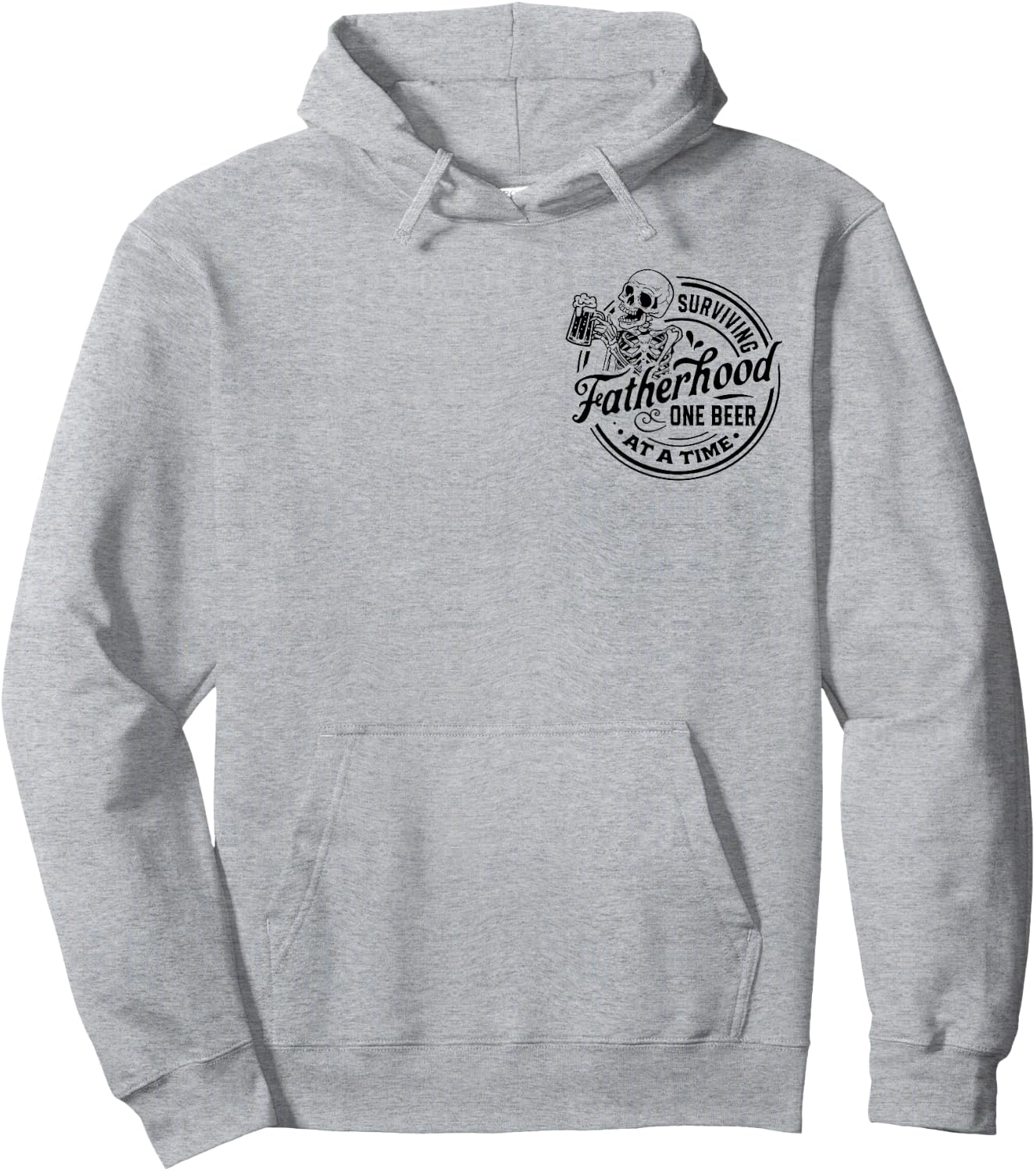 Surviving fatherhood one beer at a time, Father's Day, Funny Hoodie - Hoodie | Ash