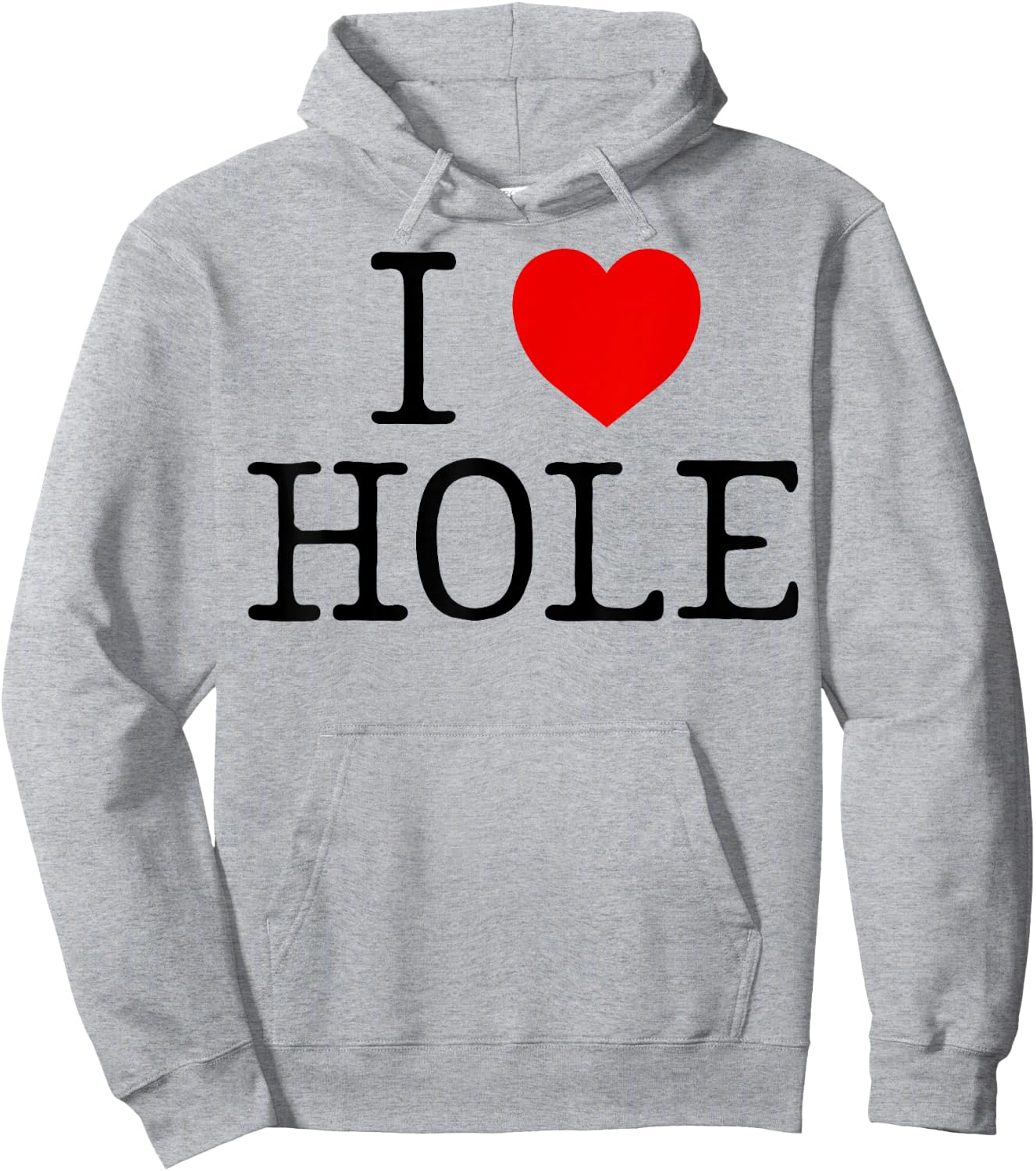 I Heart Hole I Love Hole Red Heart Anime Meme Funny Hoodie - Hoodie | Ash