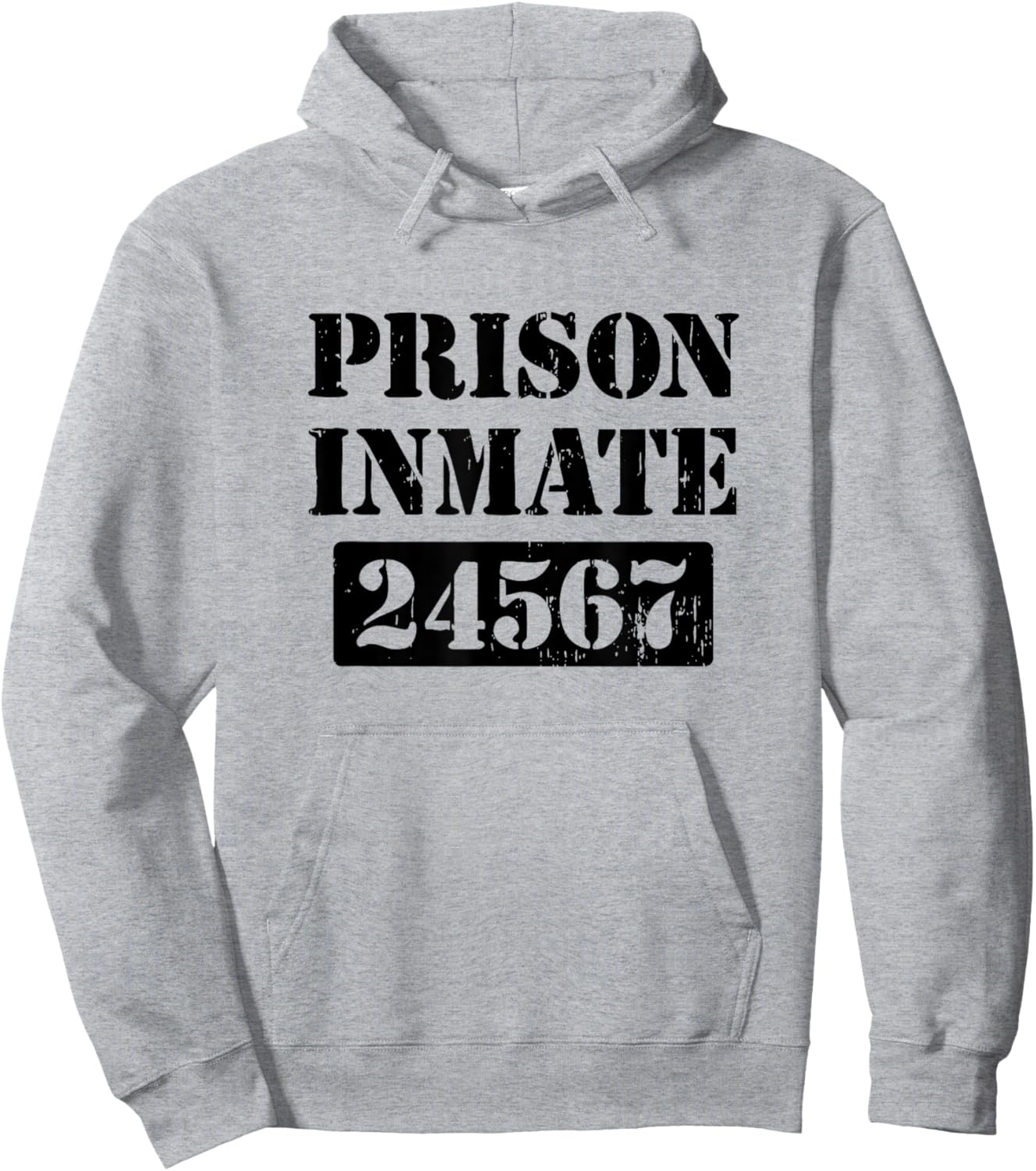 Prisoner Costume Orange Prison Uniform Halloween Jail Inmate Hoodie - Hoodie | Ash