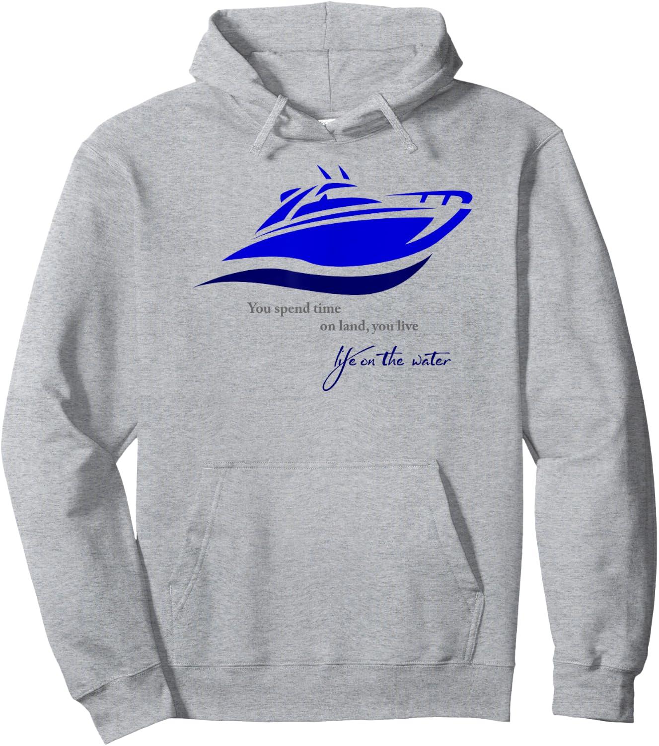 Time on Land Live Life on Water Hoodie - Hoodie | Ash