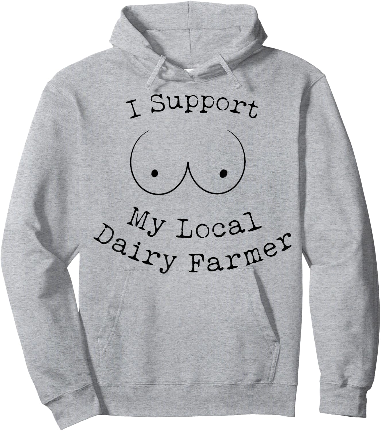 I Support My Local Dairy Farmer Hoodie - Hoodie | Ash