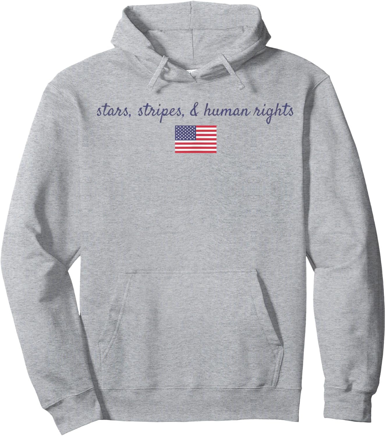 Stars, Stripes And Human Rights Hoodie - Hoodie | Ash