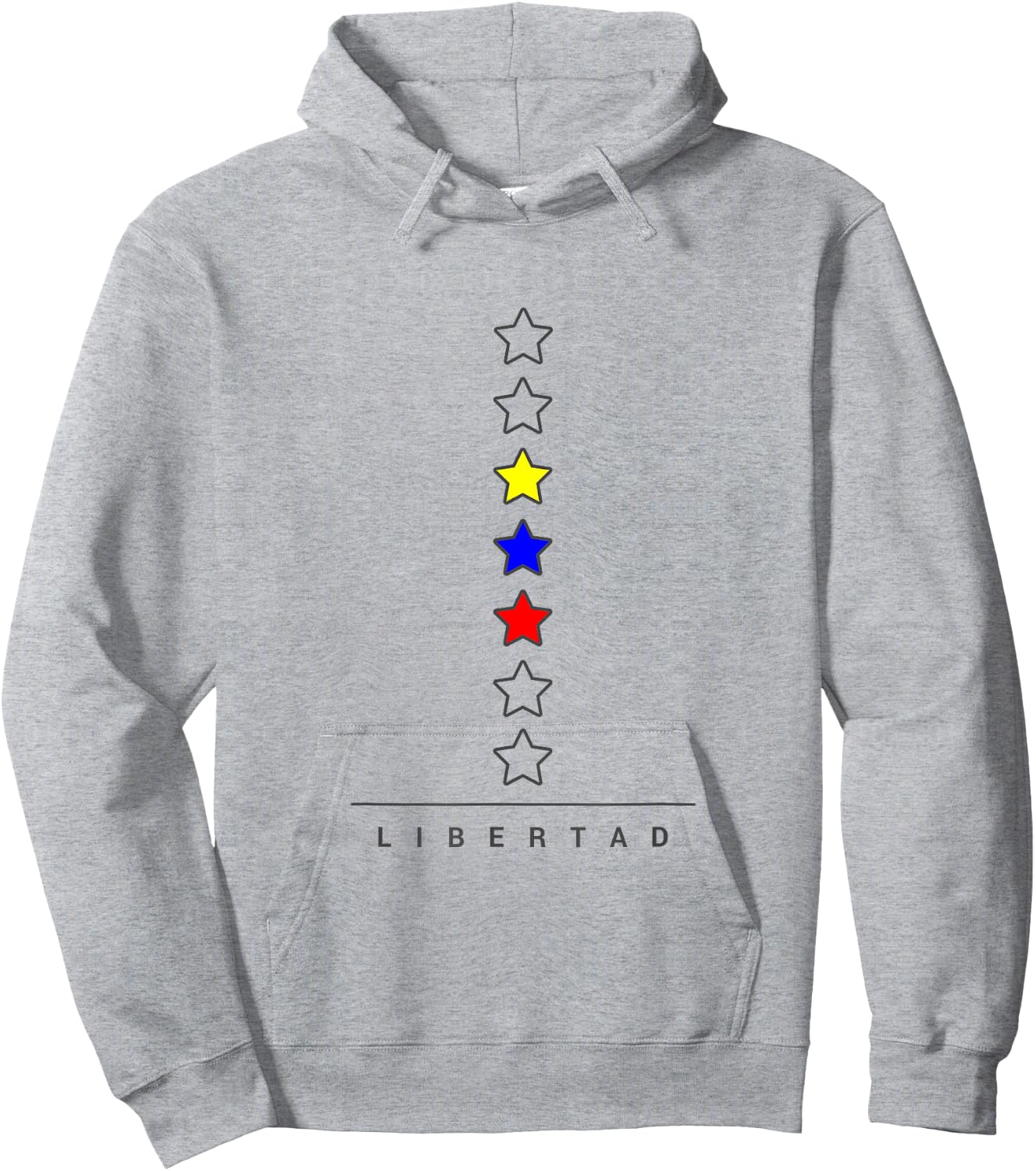 Venezuelan Flag 7 Stars Libertad Minimalist Tricolor gift Hoodie - Hoodie | Ash