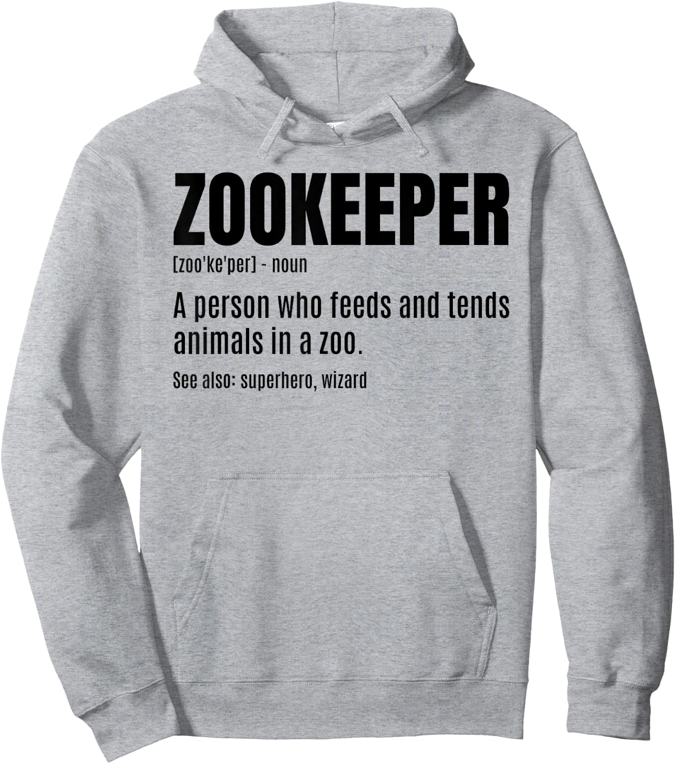 Zookeeper Noun Definition Zookeeper Animal Lover Zoologist Hoodie - Hoodie | Ash