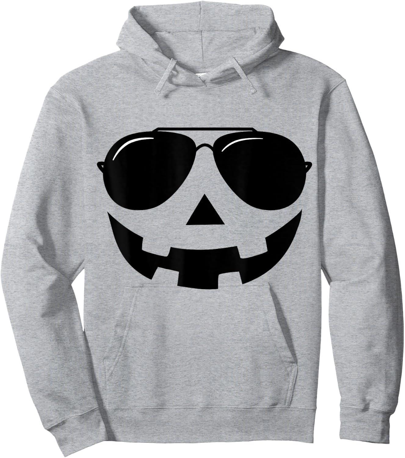 Jack O Lantern pumpkin face sunglasses halloween costume Hoodie - Hoodie | Ash