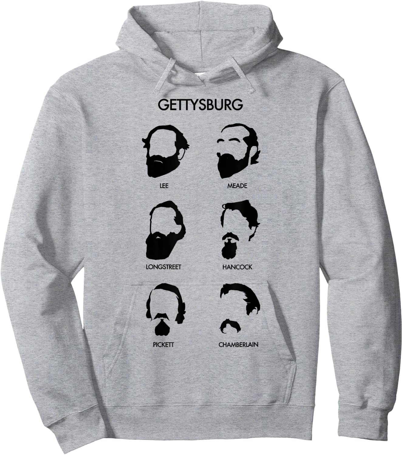 American Civil War Beards of Gettysburg Lee Meade Longstreet Hoodie - Hoodie | Ash