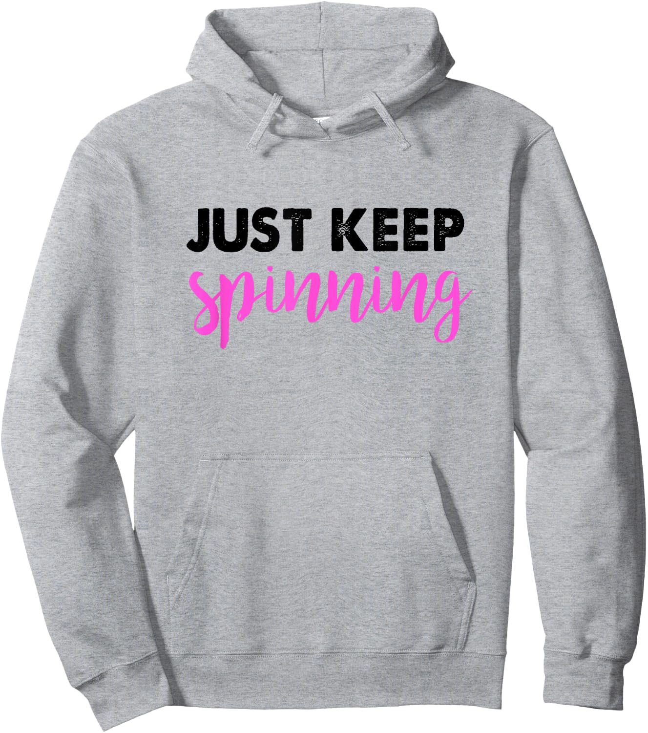 Just Keep Spinning Funny Spin Class Cycling Shirt Hoodie - Hoodie | Ash