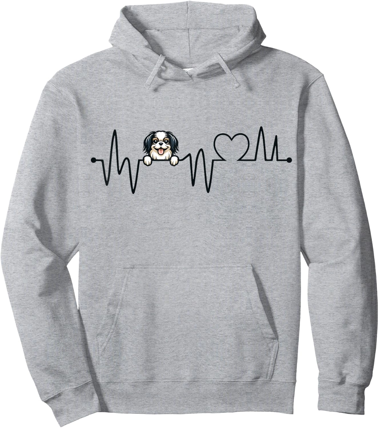 Cool Japanese Chin Art Women Kids Chin Lover Hoodie - Hoodie | Ash