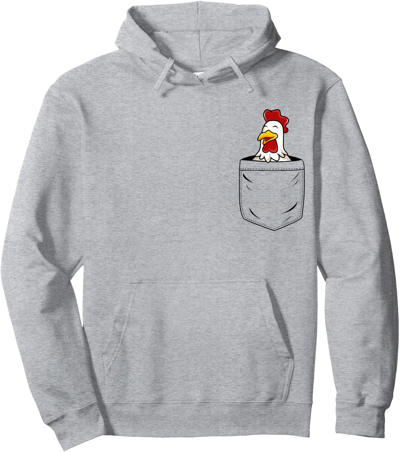 Chicken Lovers Cute Funny Chicken In Pocket Hoodie - Hoodie | Ash