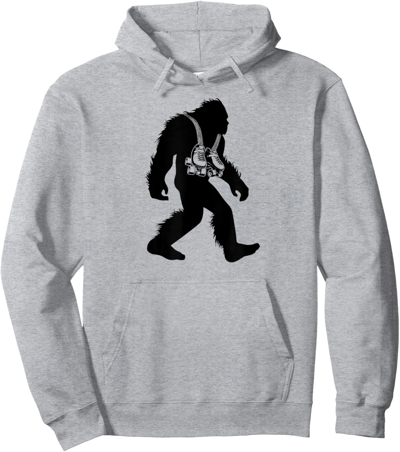 Bigfoot Rollerskate , Sasquatch Retro Skating Shirt Gift Hoodie - Hoodie | Ash