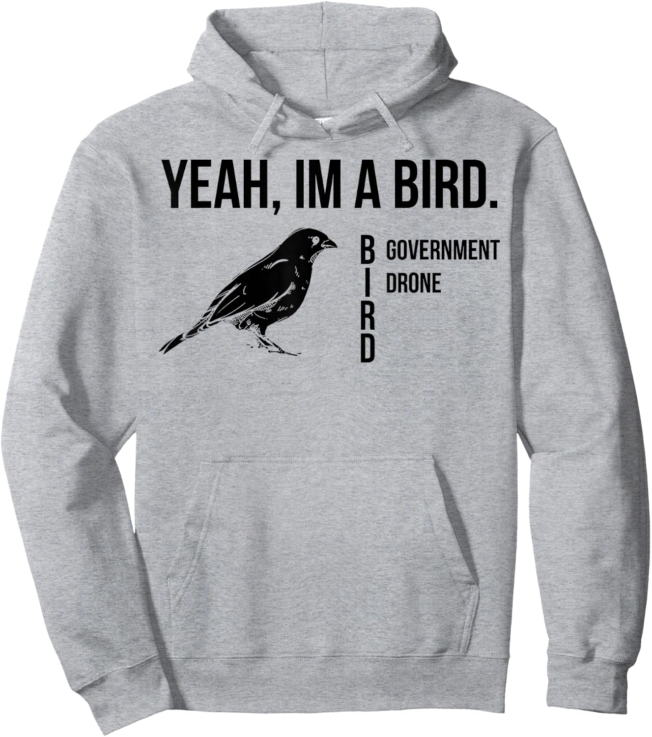 Yeah I'm A Bird Government Drone Hoodie - Hoodie | Ash