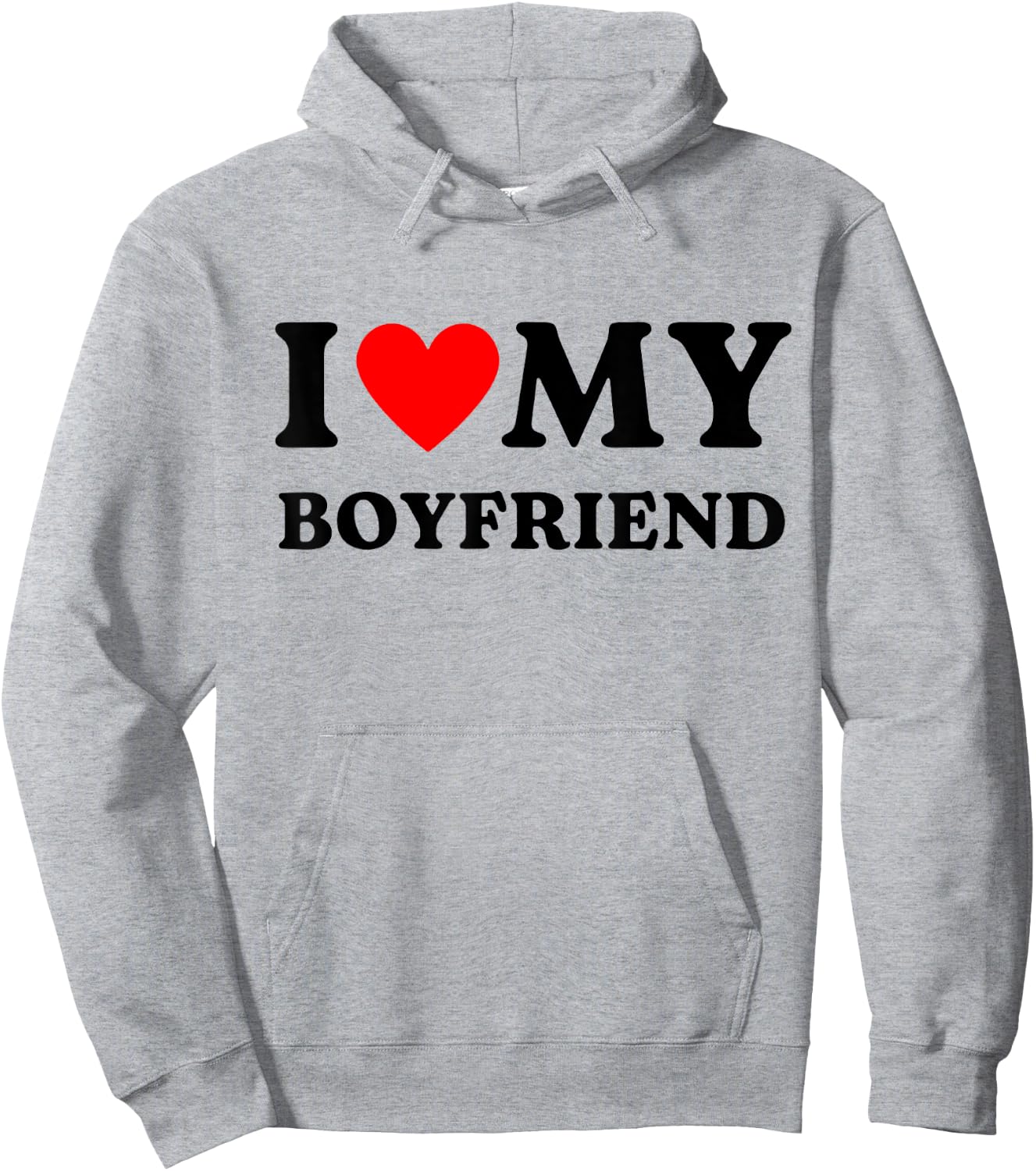 I Love My Boyfriend I Heart My Boyfriend BF Cute Hoodie - Hoodie | Ash