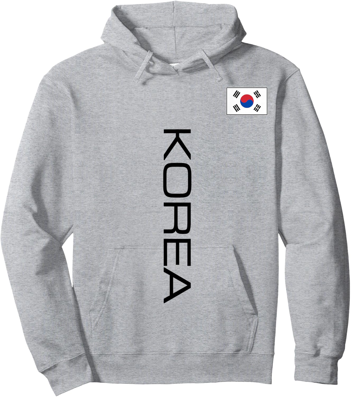 South Korea Flag Sports Athletic Jersey Vertical Style Hoodie - Hoodie | Ash