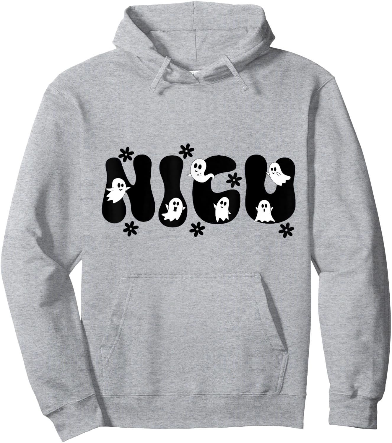 Groovy NICU Nurse Halloween Ghost Boo Boo Crew Night shift Hoodie - Hoodie | Ash