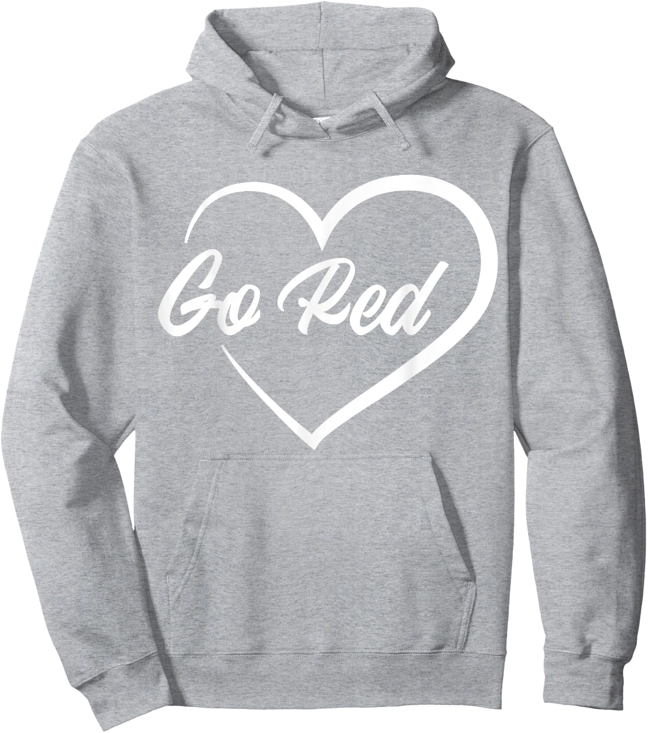 February Heart Disease Awareness Month Red Heart American Hoodie - Hoodie | Ash