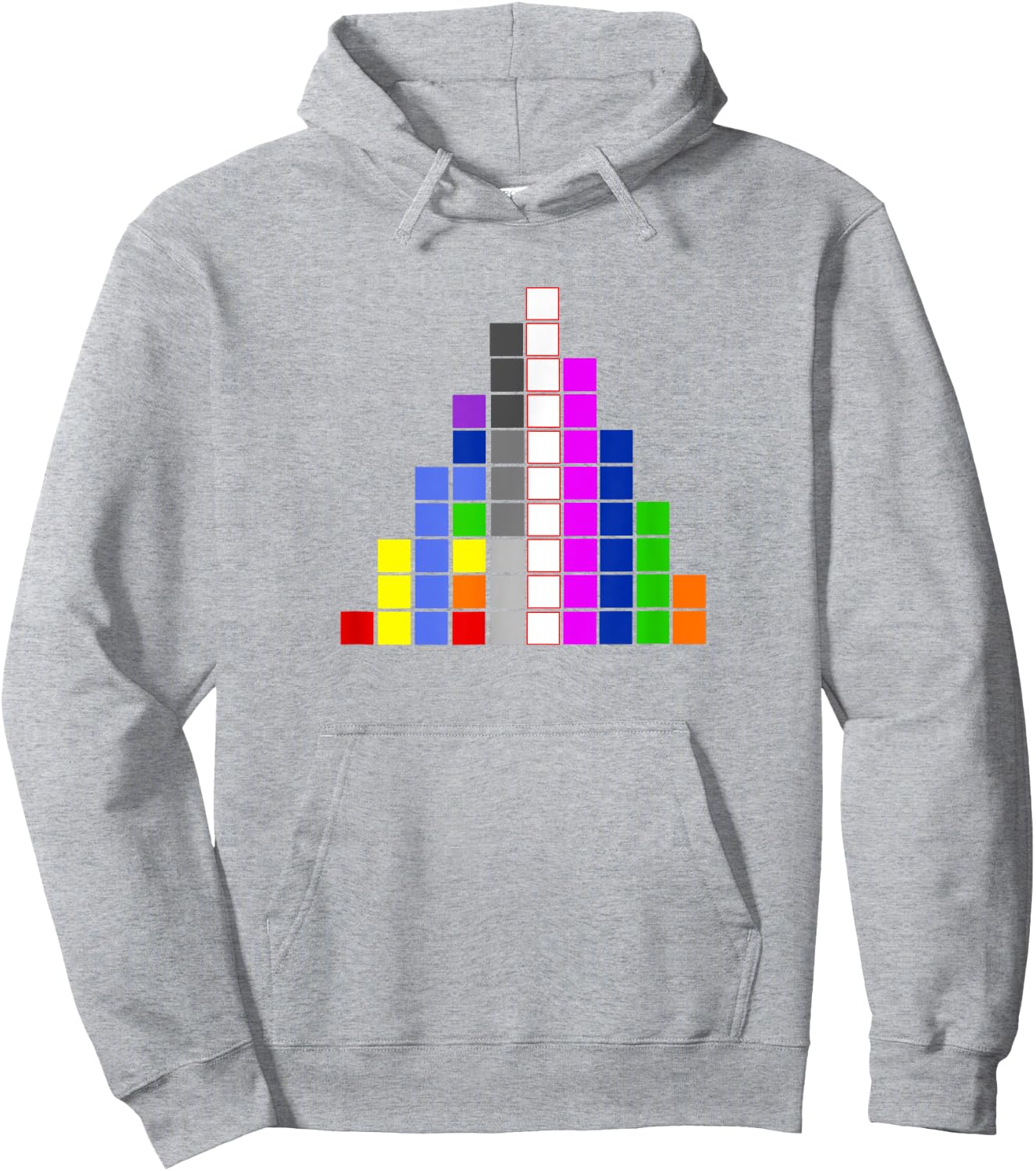 Color Number Squares Hoodie - Hoodie | Ash