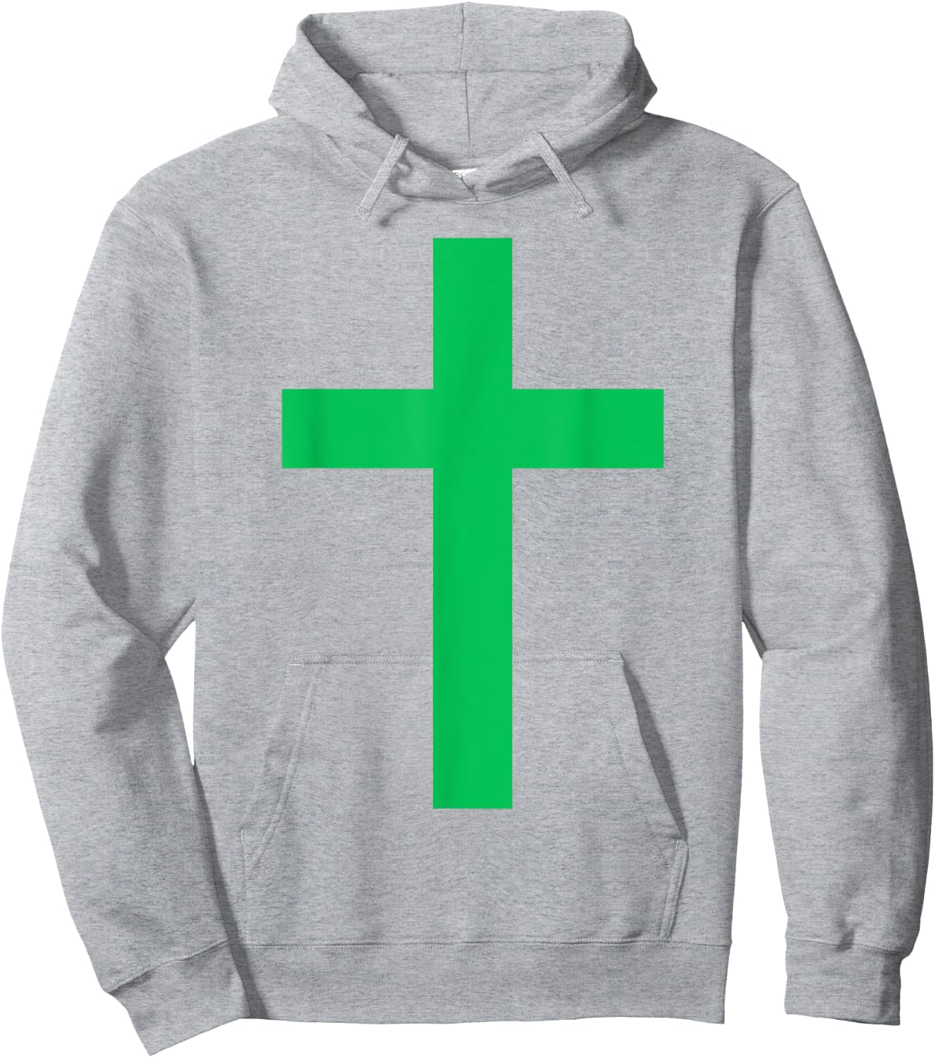 Green Christian Jesus Cross White Hoodie - Hoodie | Ash