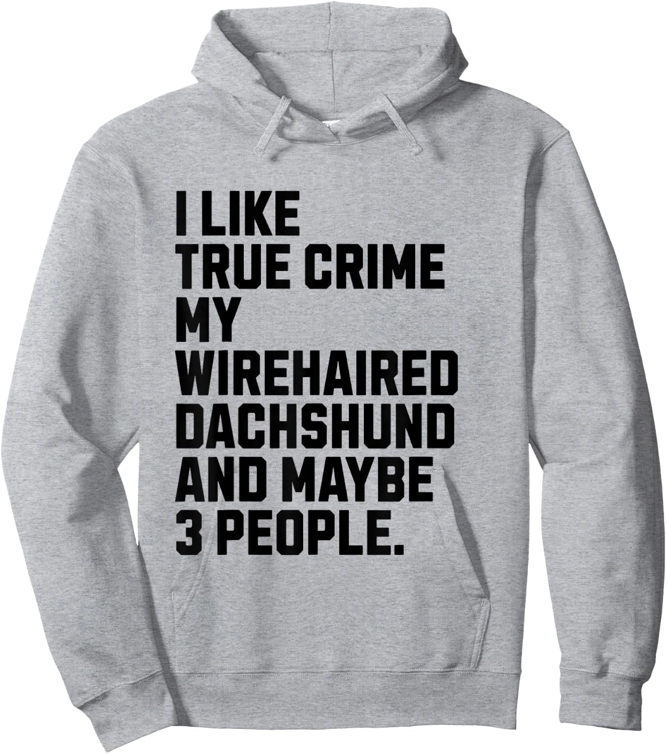 Wirehaired Dachshund Dog Owner True Crime Lover Funny Women Hoodie - Hoodie | Ash