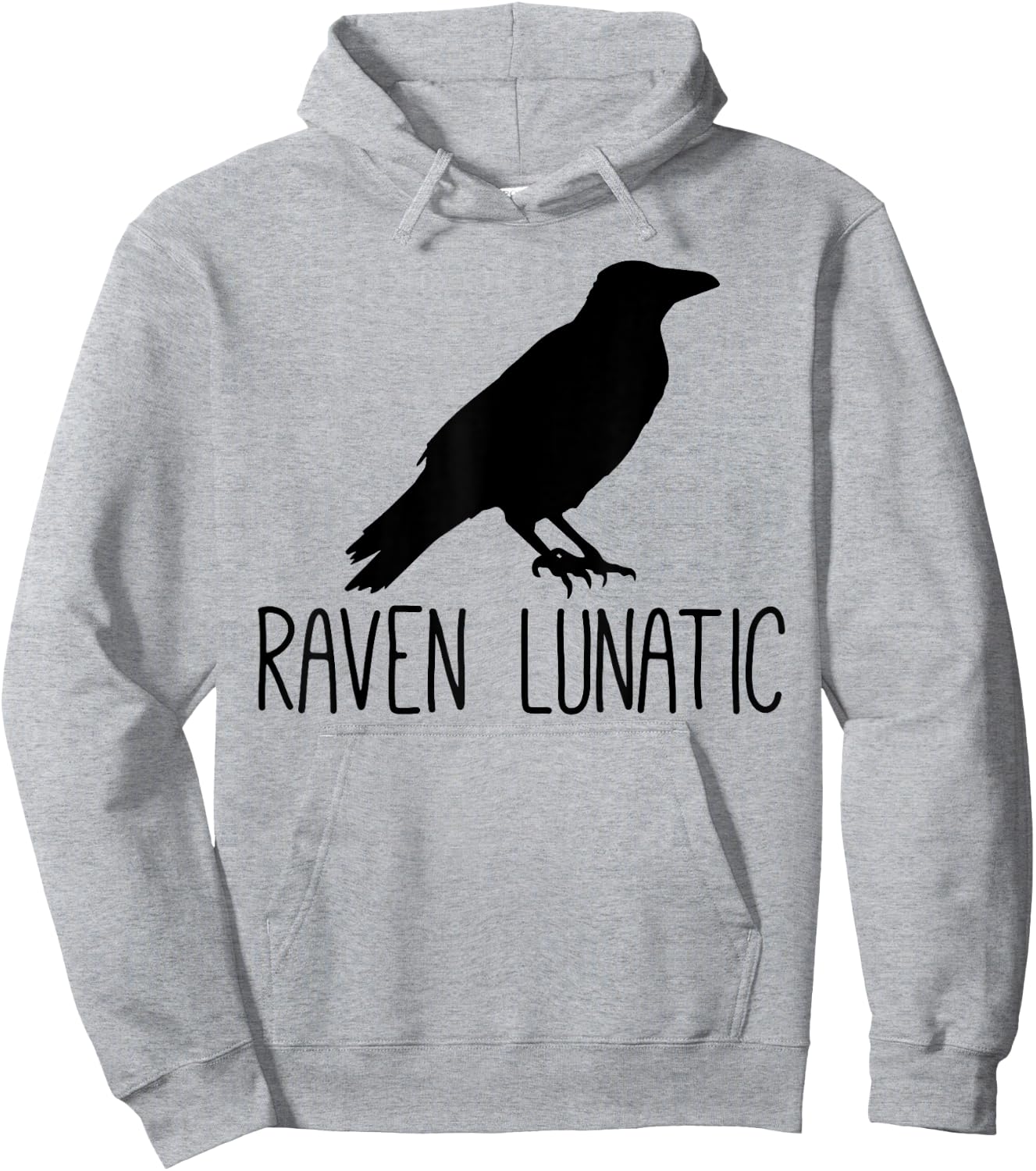 Raven Lunatic, Funny Bird Lover Gift Men Women Kids Hoodie - Hoodie | Ash