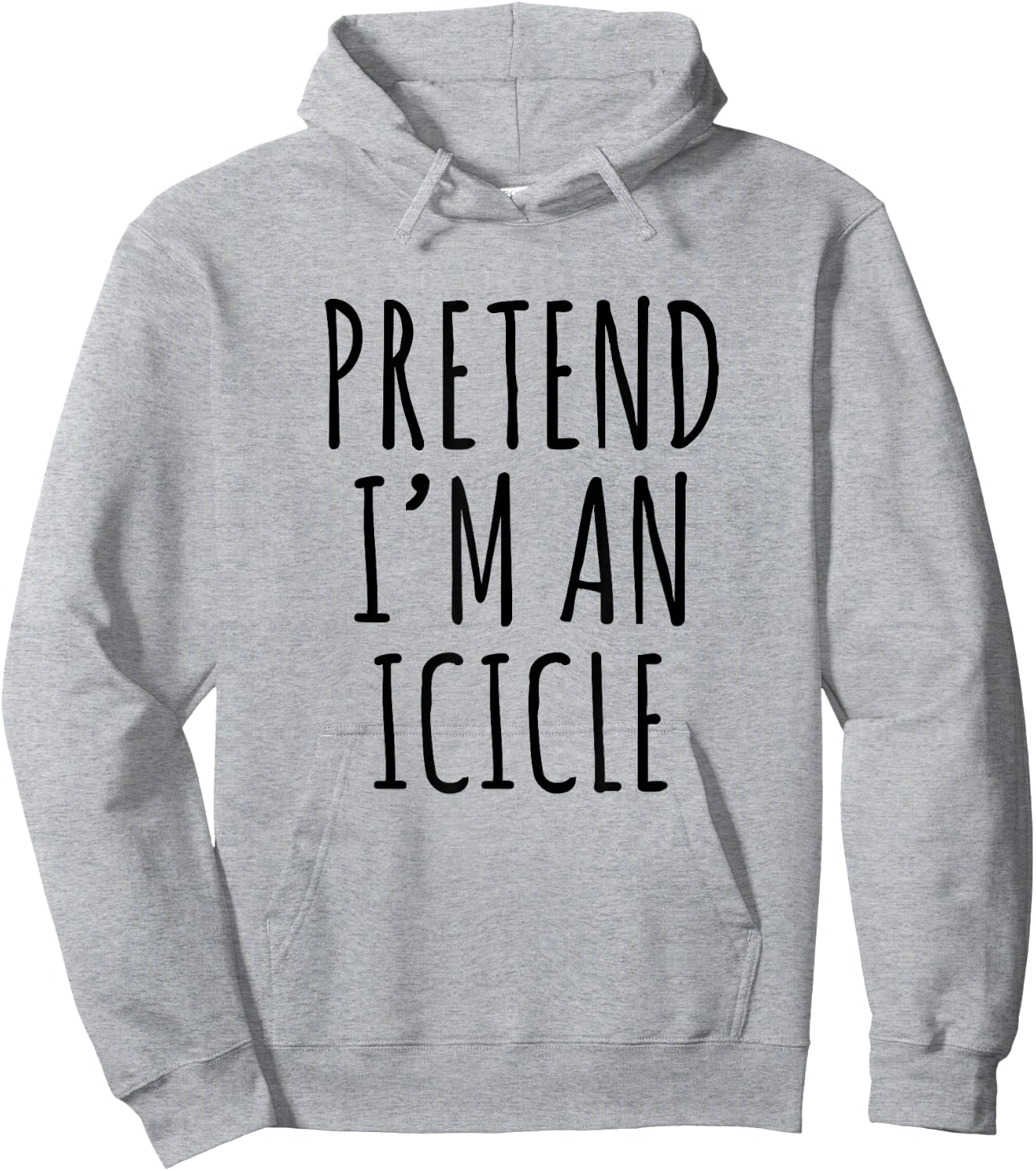 Lazy Halloween Costume Pretend I'm A Icicle Simple Hoodie - Hoodie | Ash