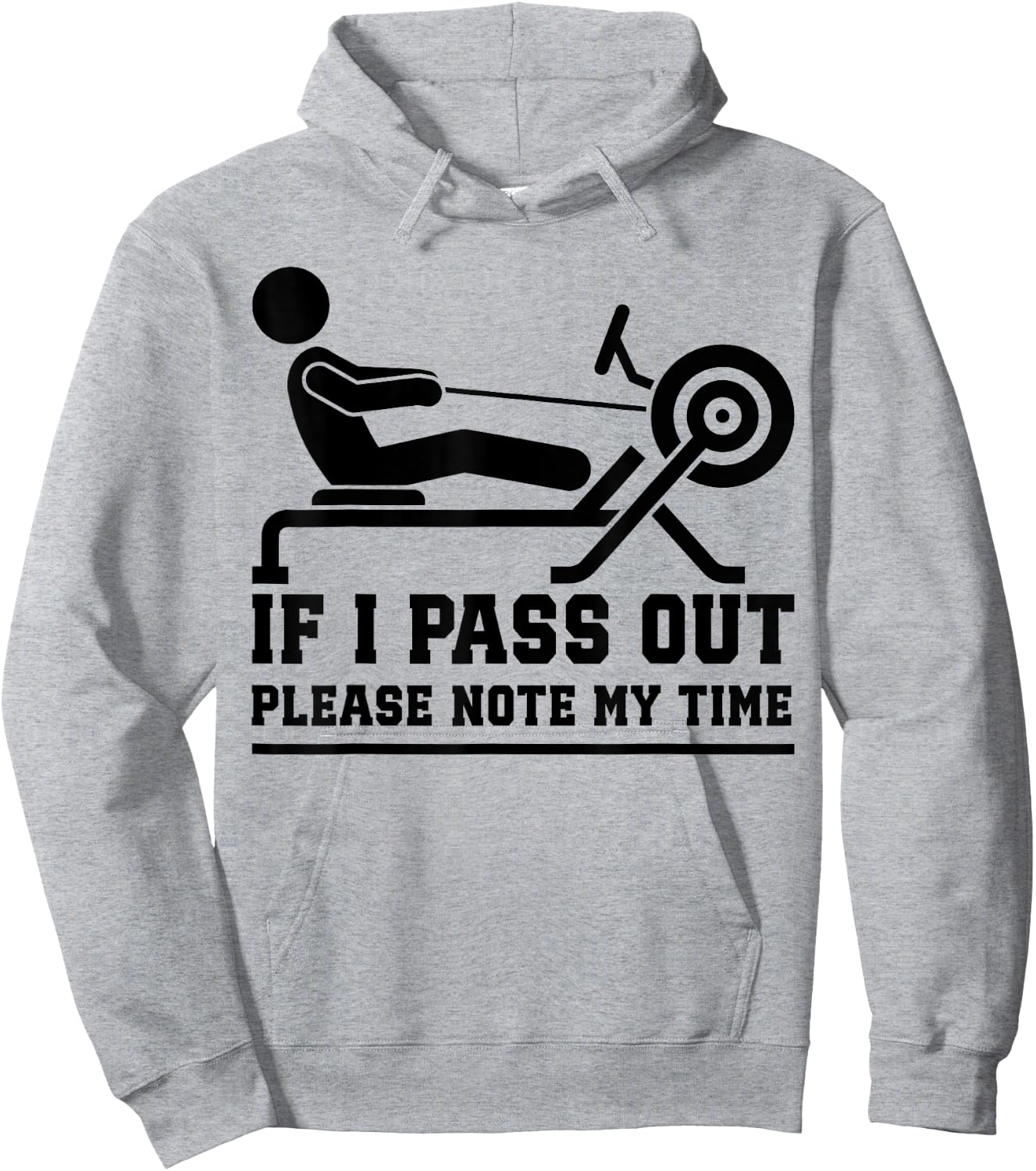 Funny Rowing Machine Workout for Fitness Exercise Training Hoodie - Hoodie | Ash