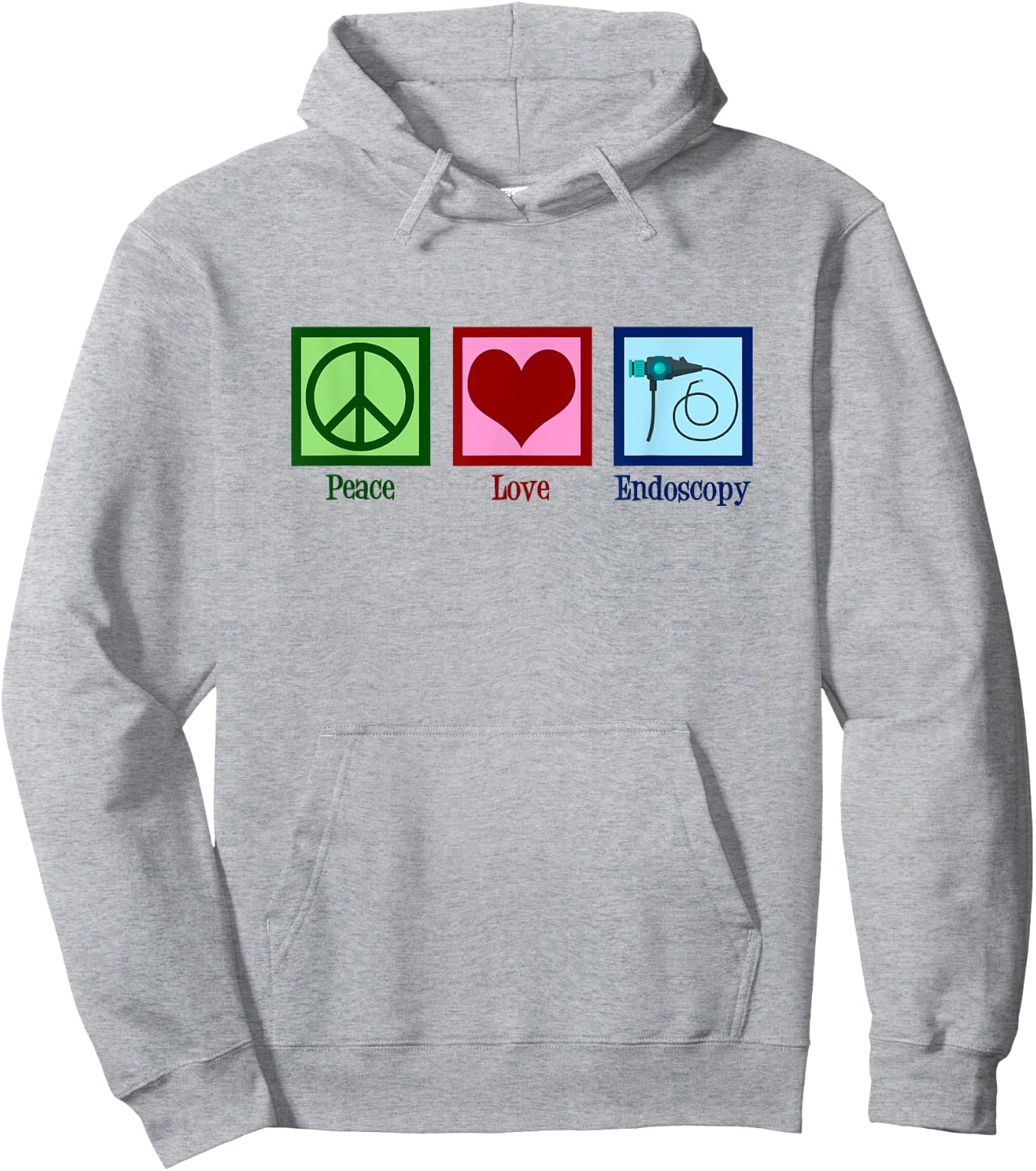 Peace Love Endoscopy Hoodie - Hoodie | Ash