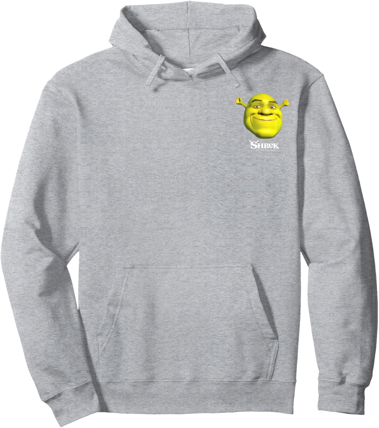 Shrek Small Pocket Size Face Logo Hoodie - Hoodie | Ash