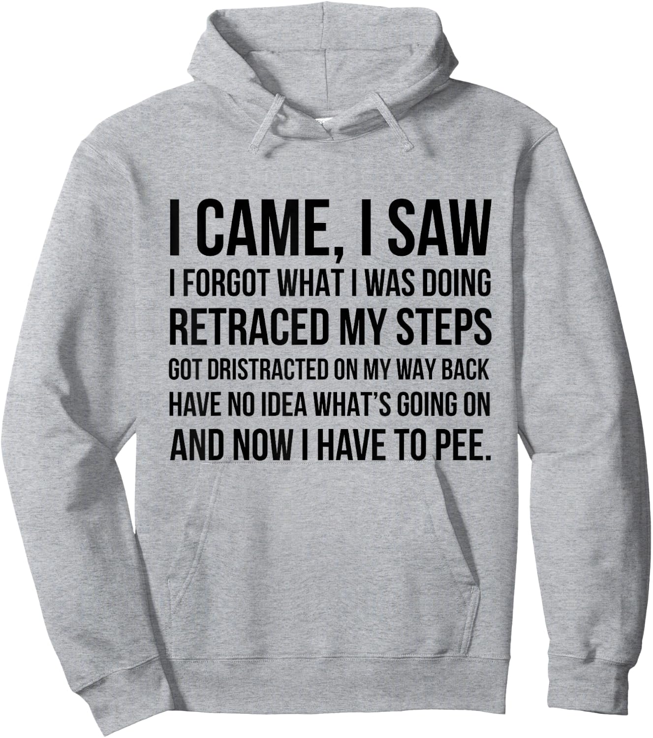 I Came I Saw I Forgot What I Was Doing Retraced My Steps Got Hoodie - Hoodie | Ash