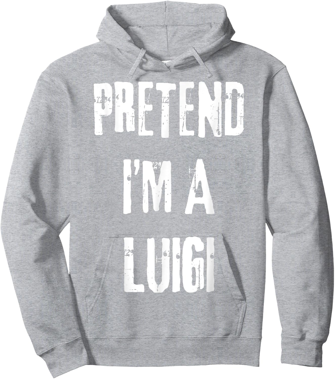 Pretend I'm A Luigi Halloween Last Minute Costume Party Hoodie - Hoodie | Ash