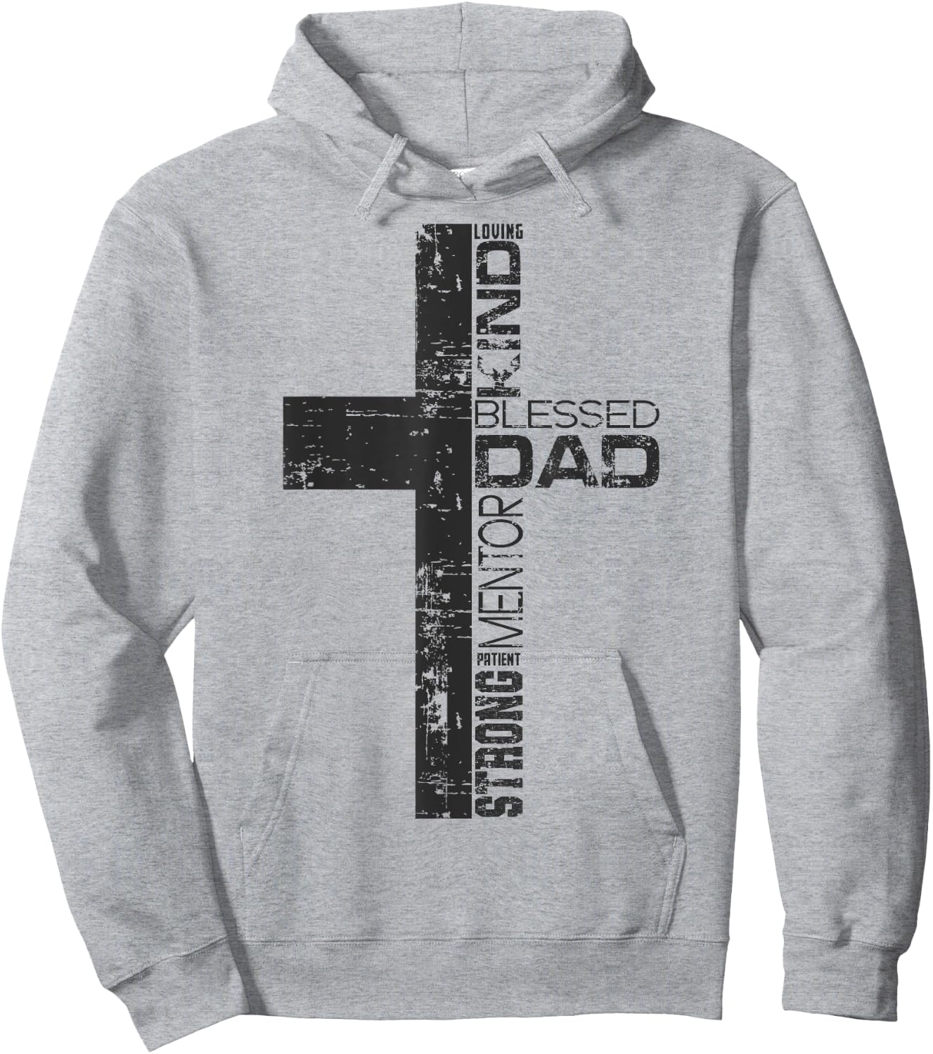 Blessed Dad Cross Christians Father's Day Christian Dad Hoodie - Hoodie | Ash