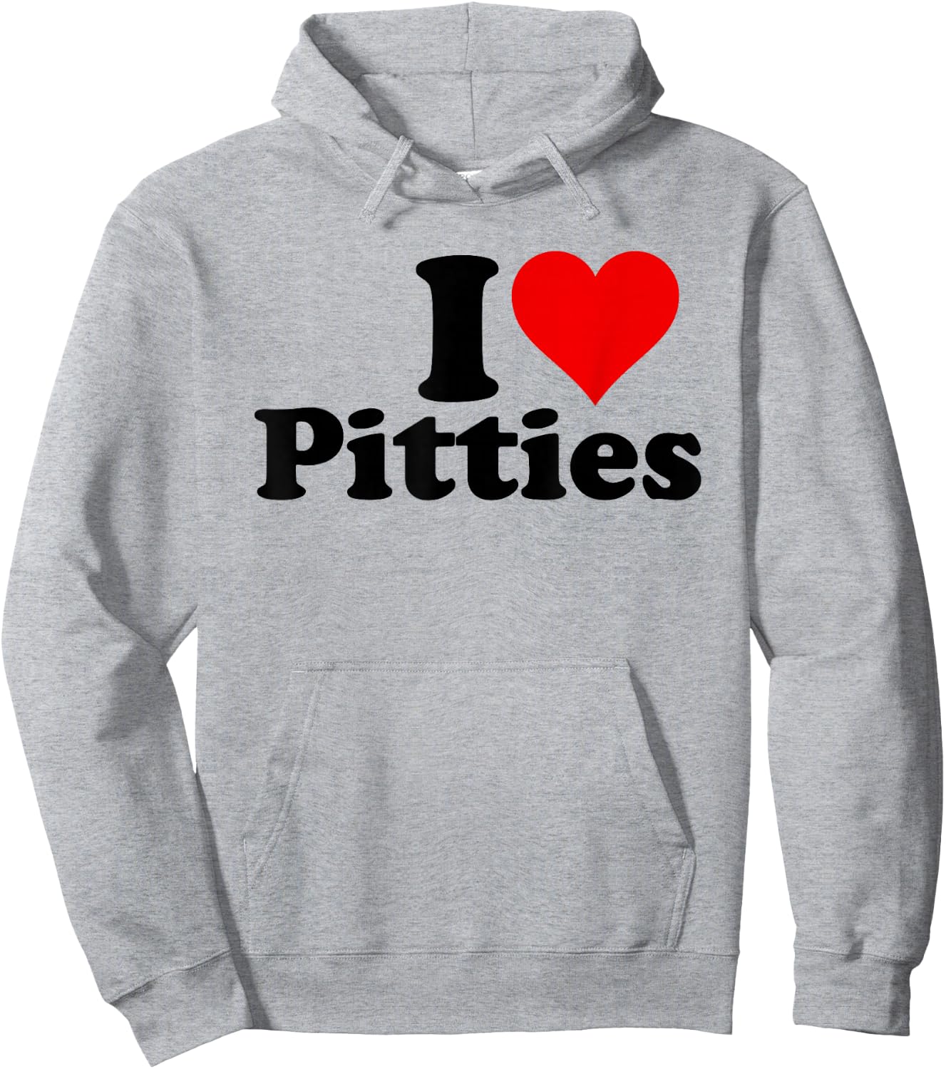 I Love Heart Pitties Pitbulls Dog Hoodie - Hoodie | Ash