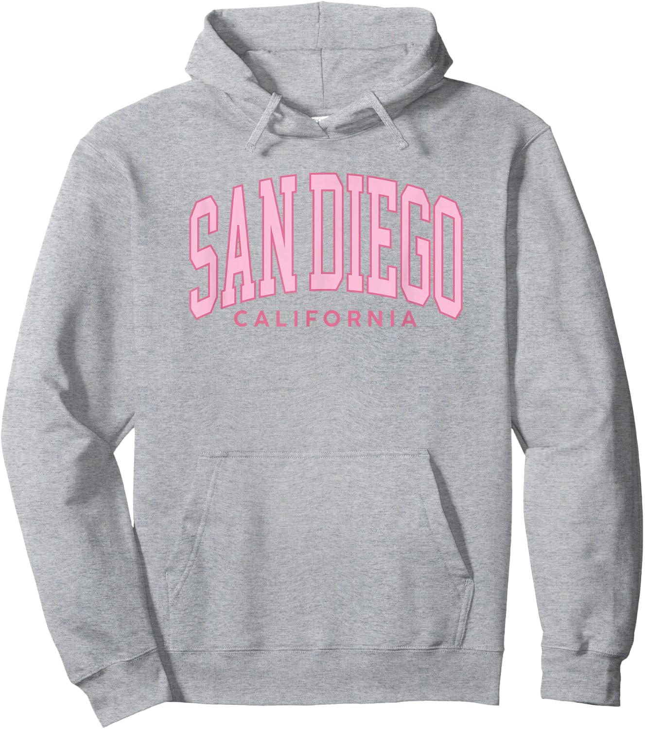 San Diego Preppy Retro Throwback Girls Pink Vintage Hoodie - Hoodie | Ash