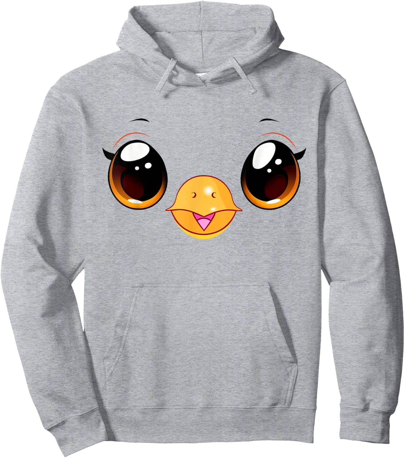 Cute Chicken Face Yellow Chick Costume Hoodie - Hoodie | Ash