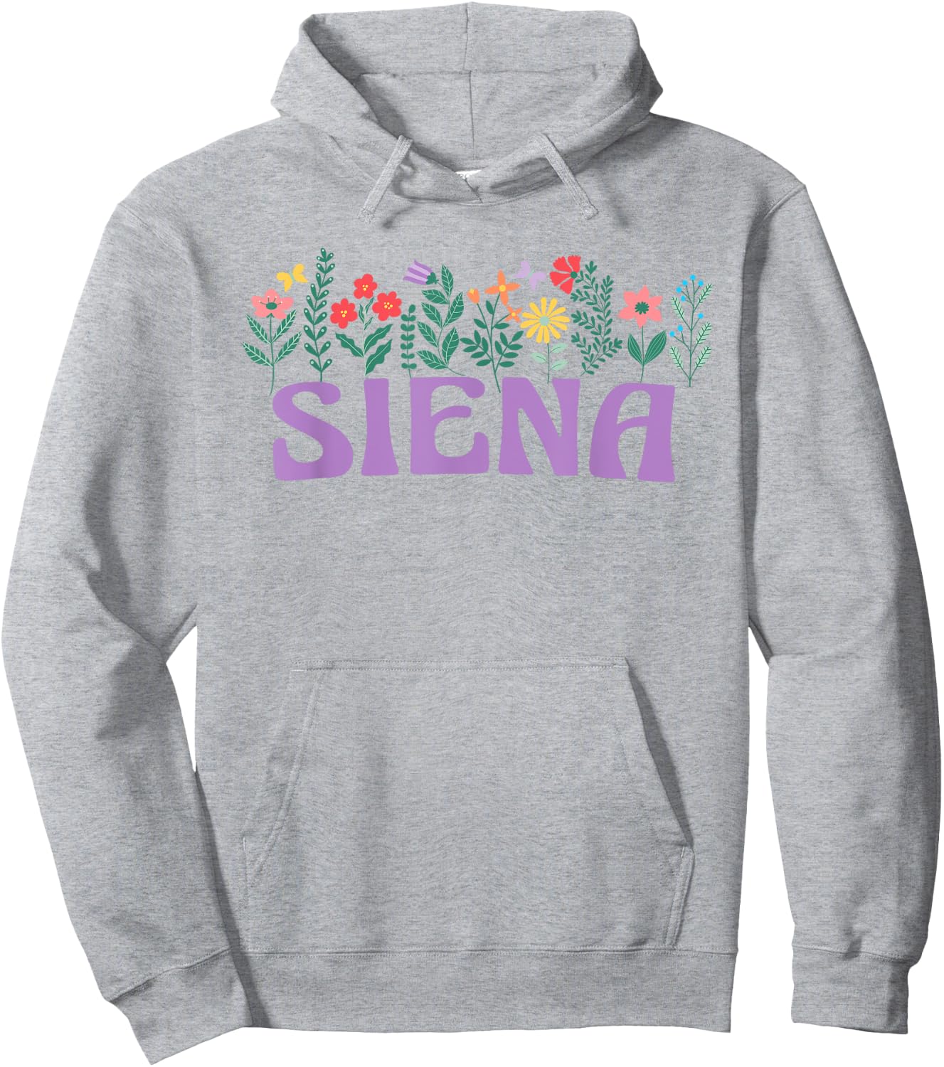 Wildflower Floral Siena First Name Mother's Day Women Hoodie - Hoodie | Ash
